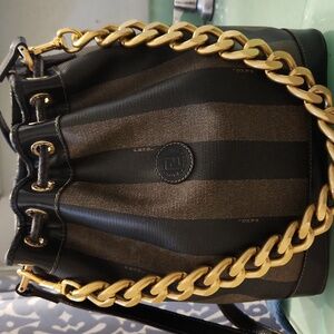 Vintage authentic fendi bucket bag